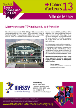 Massy : Une Gare TGV Majeure Du Sud Francilien