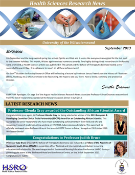Wits Health Sciences Research Newsseptember 2013.Pdf