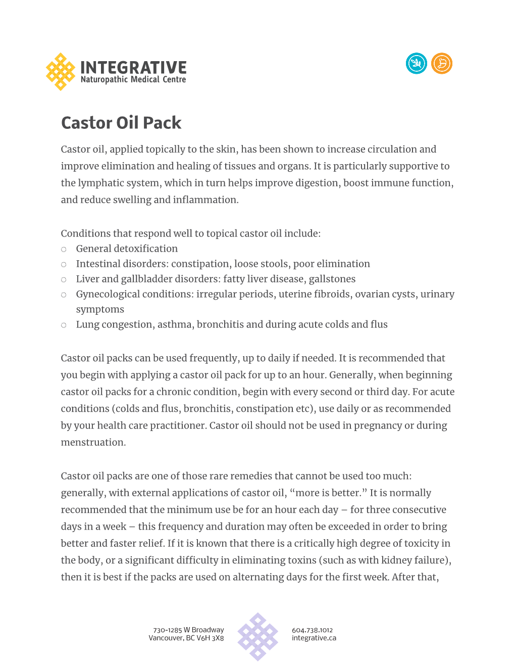 Castor Oil Pack