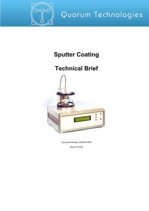 Sputter Coating Technical Brief