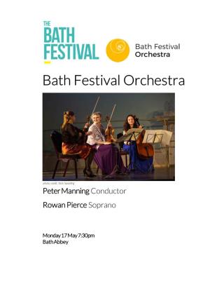 Bath Festival Orchestra Programme 2021