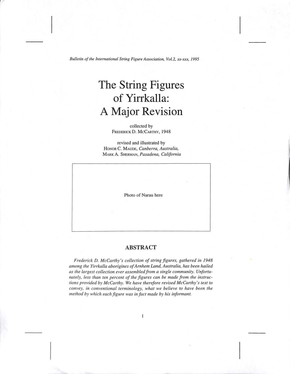 The String Figures of Yirrkalla: a Major Revision
