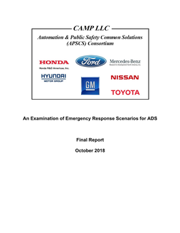 An Examination of Emergency Response Scenarios for ADS Final Report October 2018