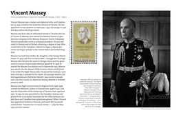 Vincent Massey First Canadian-Born Governor General of Canada ( 1877 – 1967 )