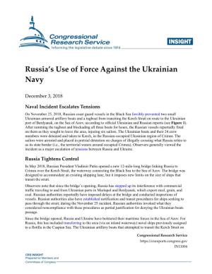 Russia's Use of Force Against the Ukrainian Navy