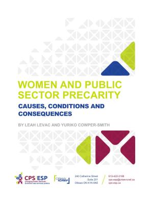 Women and Public Sector Precarity Causes, Conditions and Consequences