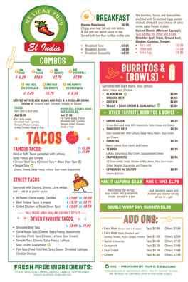 BREAKFAST the Burritos, Tacos, and Quesadillas