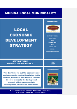 Local Economic Development Strategy