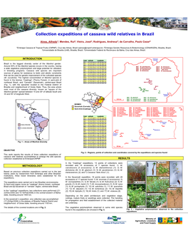 Collection Expeditions of Cassava Wild Relatives in Brazil