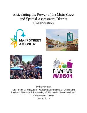 Articulating the Power of the Main Street and Special Assessment District Collaboration