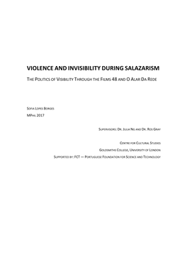 Violence and Invisibility During Salazarism