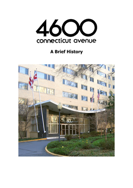 A Brief History of 4600 Connecticut Avenue