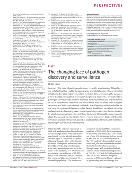 The Changing Face of Pathogen Discovery and Surveillance
