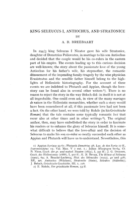 King Seleucus I, Antiochus, and Stratonice by A. B. Breebaart