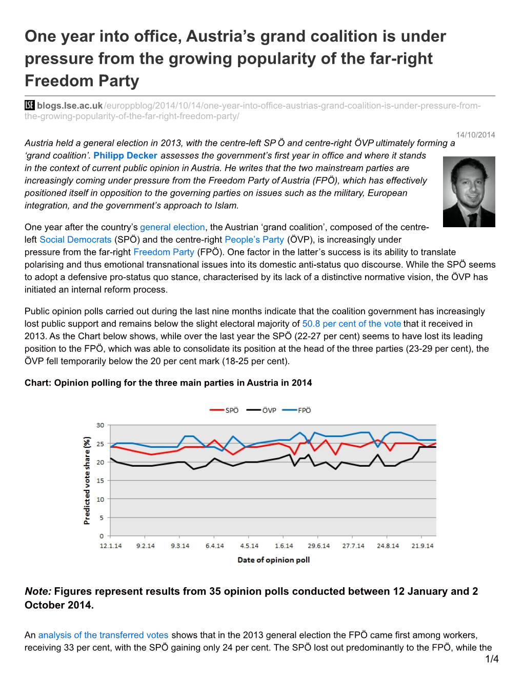 One Year Into Office, Austria's Grand Coalition Is Under Pressure from The