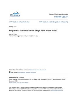 Polycentric Solutions for the Skagit River Water Wars?