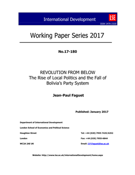 Working Paper Series 2017