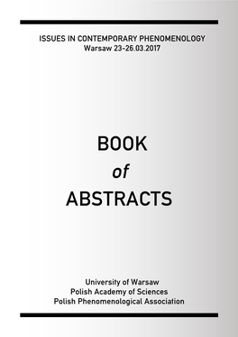 Book Abstracts
