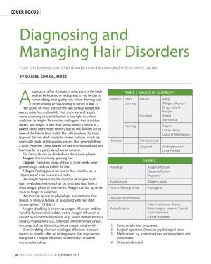 Diagnosing and Managing Hair Disorders