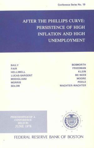 After the Phillips Curve: Persistence of High Inflation and High Unemployment