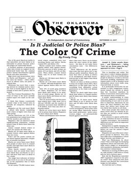 The Color of Crime by Frosty Troy One of the Great American Myths Is Racial Crimes Committed Every Year Diate Crime Rates