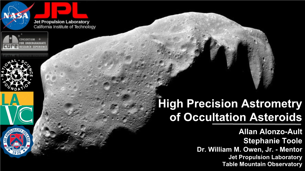 High Precision Astrometry of Occultation Asteroids