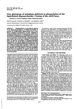 Cloning of the ALG8 Locus