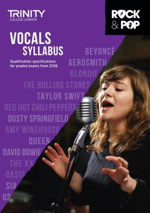 Vocals Syllabus