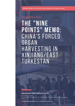 China's Forced Organ Harvesting in Xinjiang/East Turkestan