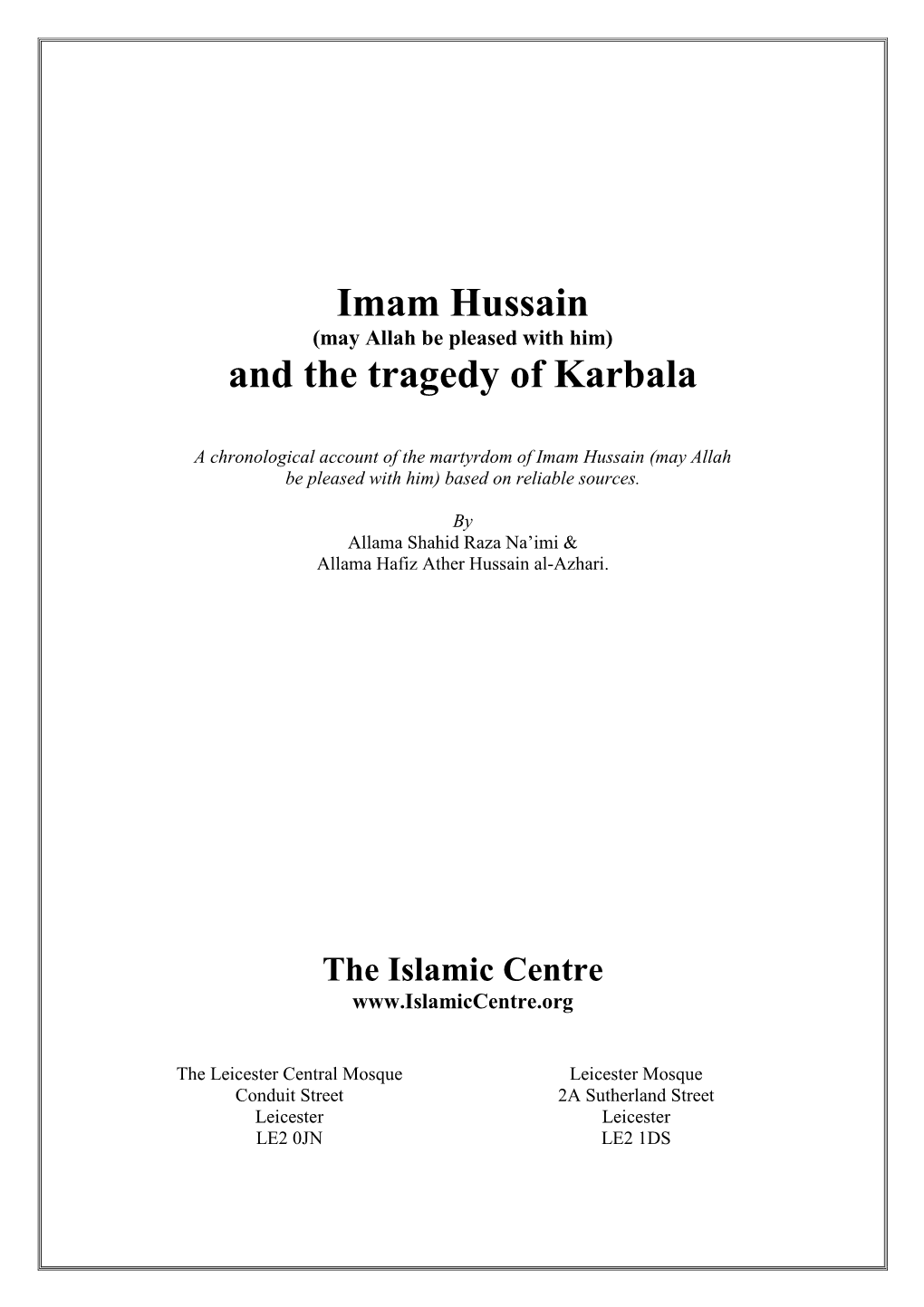 Imam Hussain and the Tragedy of Karbala