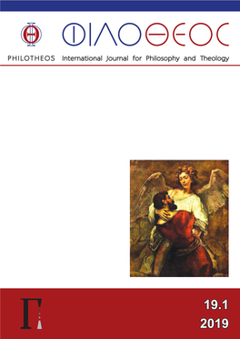 International Journal for Philosophy and Theology PHILOTHEOS PHIL O THEOS 19.1 (2018)