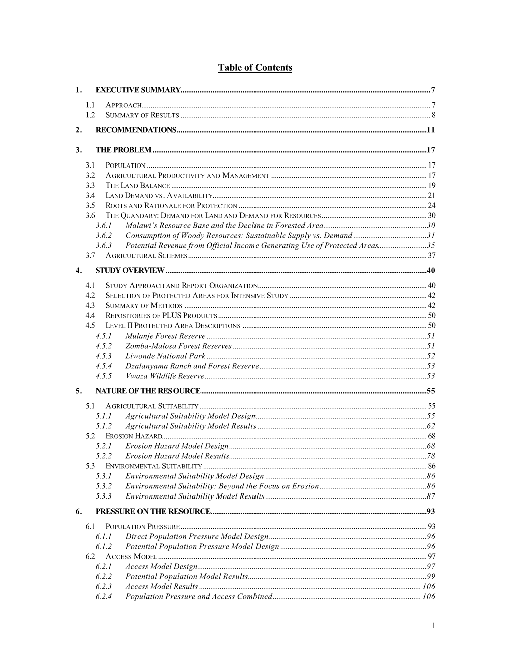 Table of Contents