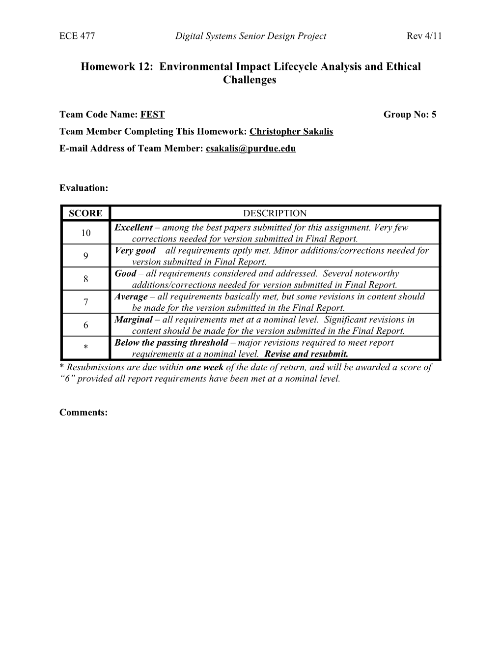 ECE 477 Digital Systems Senior Design Project Rev 8/09 s6