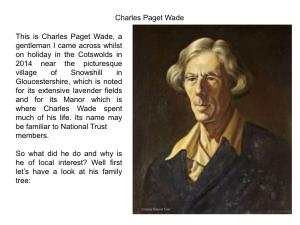 Charles Paget Wade