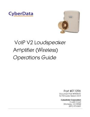 Voip V2 Loudspeaker Amplifier (Wireless) Operations Guide