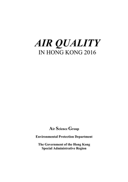 Air Quality in Hong Kong 2016