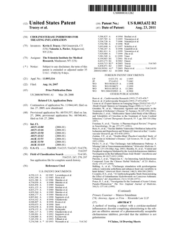United States Patent (10) Patent No.: US 8,003,632 B2 Tracey Et Al
