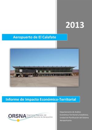 Informe De Impacto Económico-Territorial Aeropuerto “Comandante Armando Tola”
