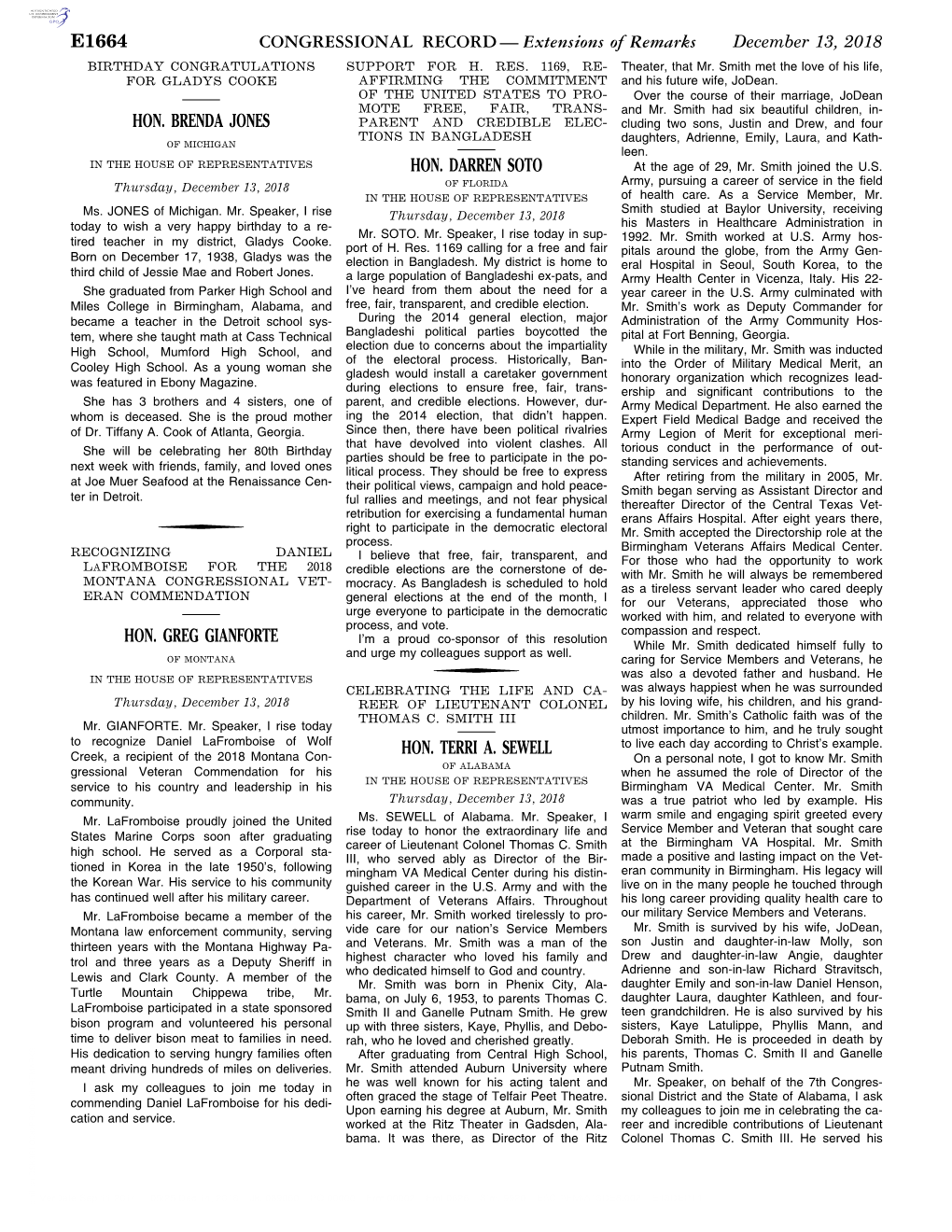 CONGRESSIONAL RECORD— Extensions of Remarks E1664 HON