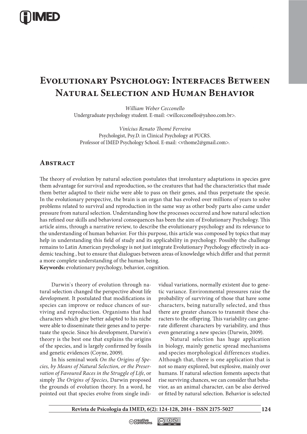 Evolutionary Psychology and Human Behavior