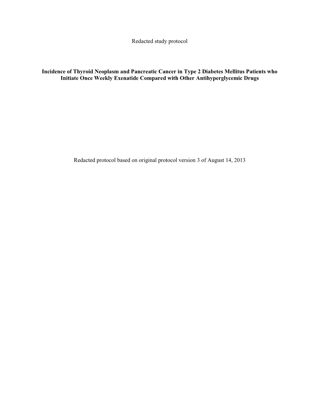 Incidence of Thyroid Neoplasm and Pancreatic Cancer In