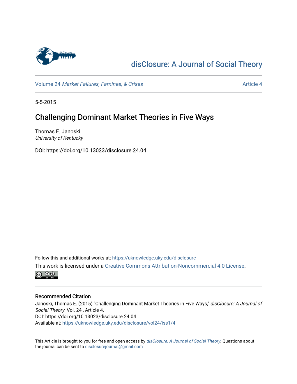 Challenging Dominant Market Theories in Five Ways