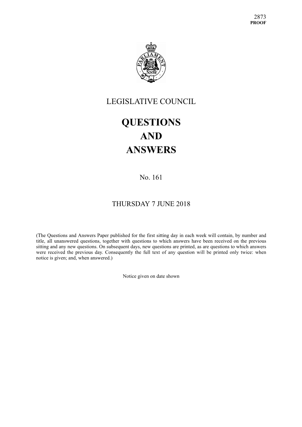 Questions & Answers Paper No