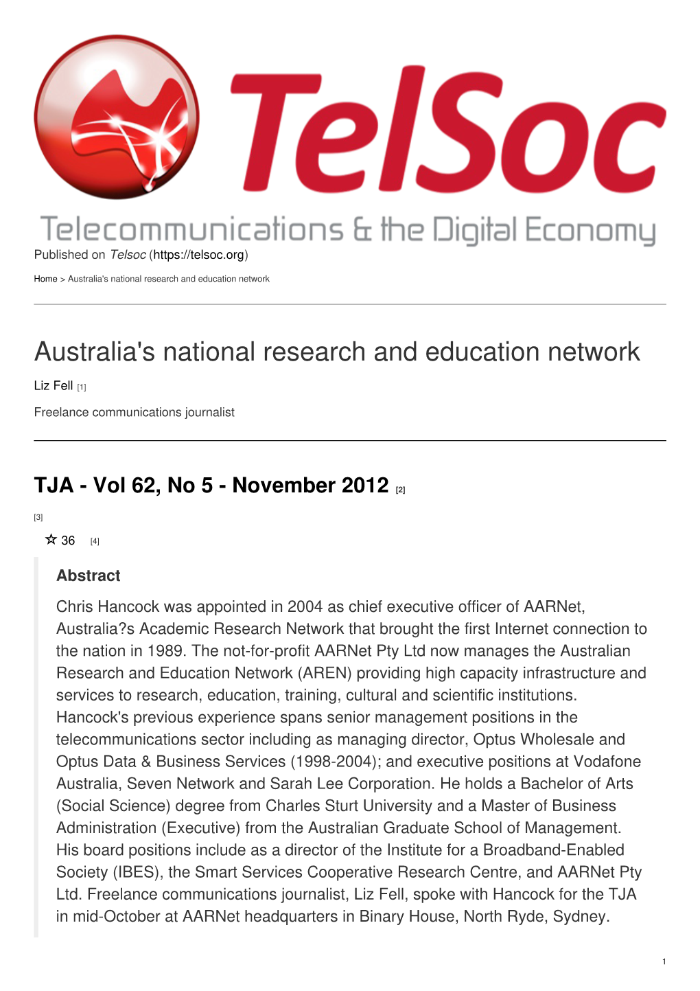 Australia's National Research and Education Network