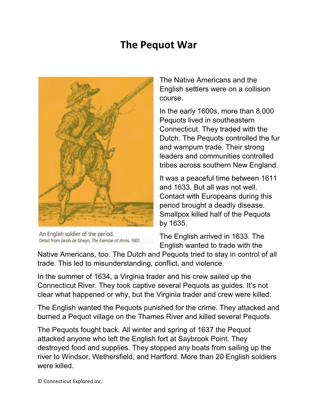 The Pequot War