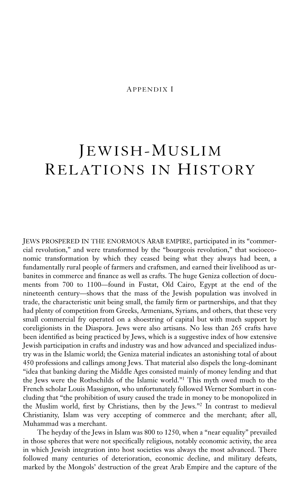 Jewish-Muslim Relations in History