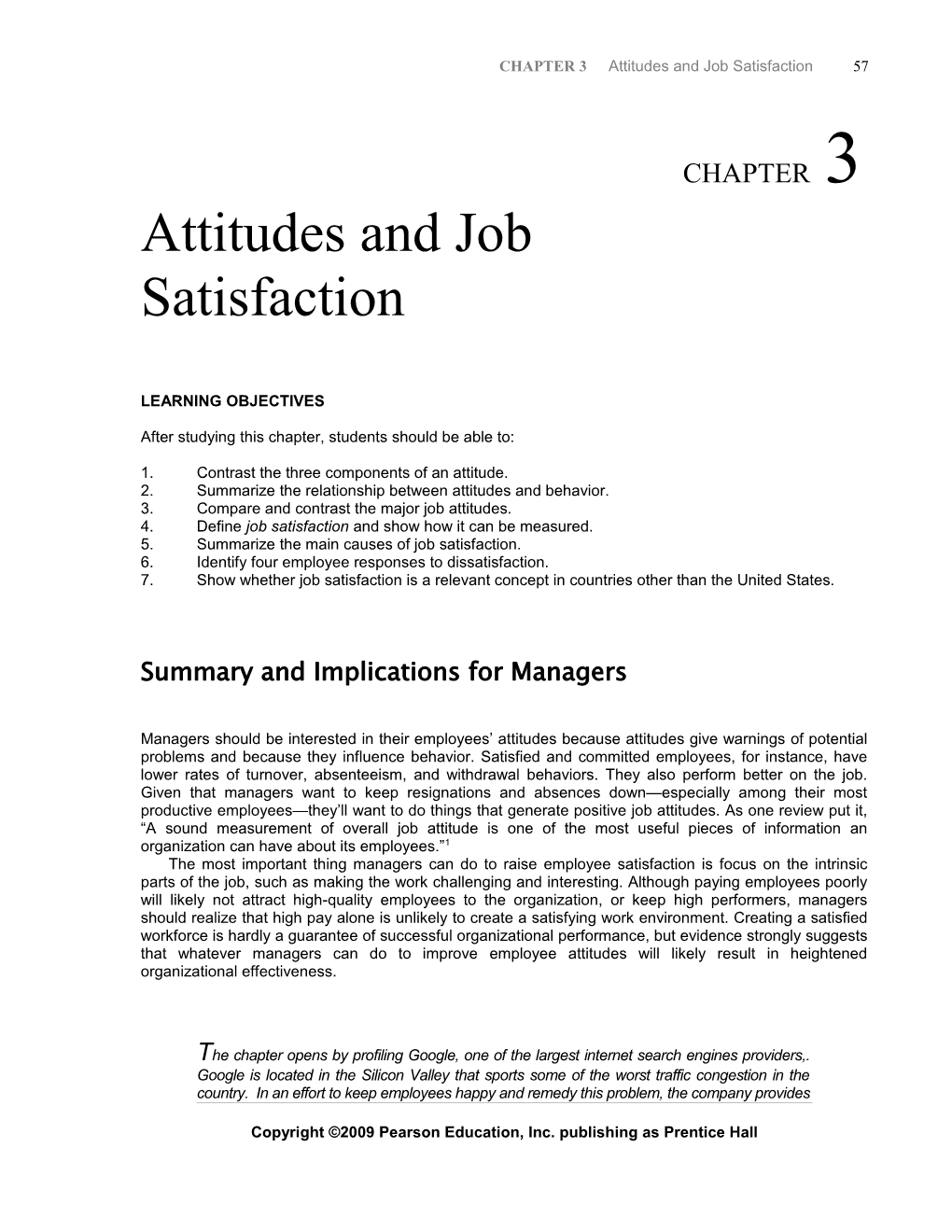 Values, Attitudes, And Job Satisfaction
