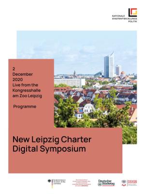 New Leipzig Charter Digital Symposium Our Digital Studio: KONGRESSHALLE Am Zoo Leipzig