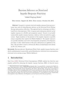 Bayesian Inference on Structural Impulse Response Functions