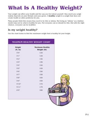 What Is a Healthy Weight?
